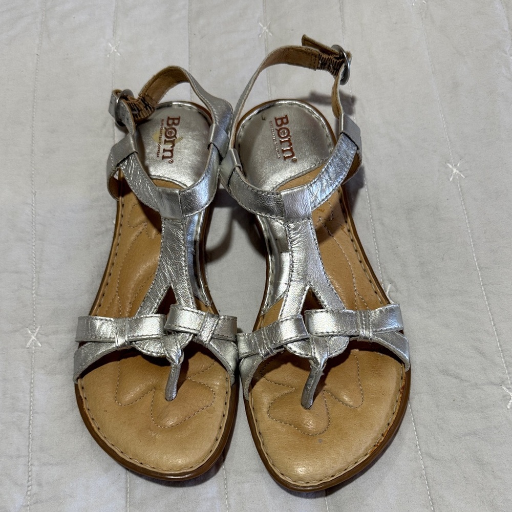 Born Metallic Silver Women's Sandals